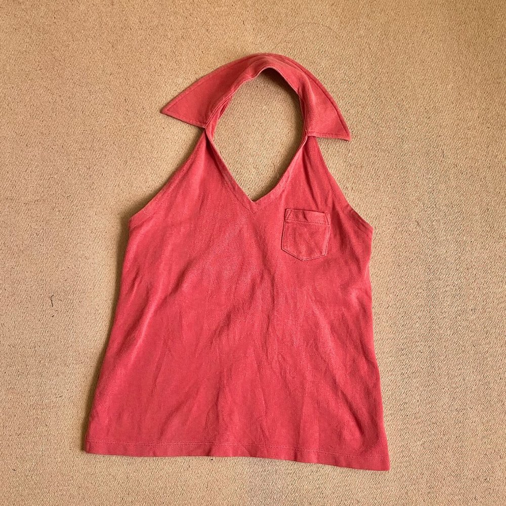 Red LOFT Ann Taylor Petite Halter Top
